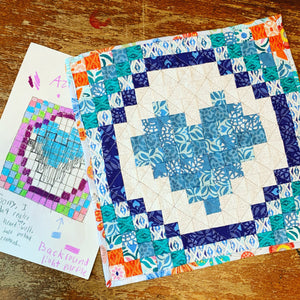 Kid Designed Heart Mini Quilt