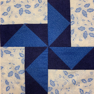 Louisiana Quilt Block in Blues