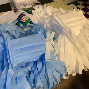 100 Hospital Grade Masks in Blue and White
