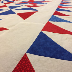 Sneak Peak of the Bombs Bursting Quilt in Red White and Blue