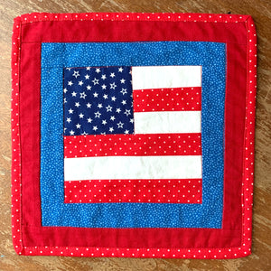 American Flag Quilt Block or Mini Quilt