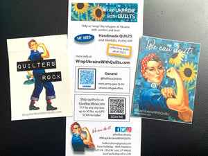 Wrap the World in Quilts flier and stickers