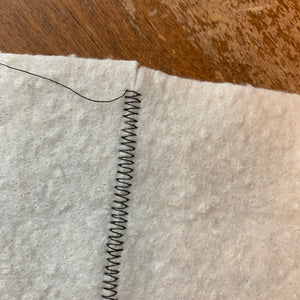 Piecing Batting Together - Two pieces of batting sewn together