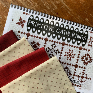 Primitive Gatherings Block of the Month booklet and fabric