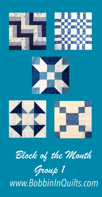 How To Block of the Month Group #1 - Quilt Block Tutorials for Five Quilt Blocks