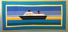 Cruise Boat Quilt Row with boarders and Quilted